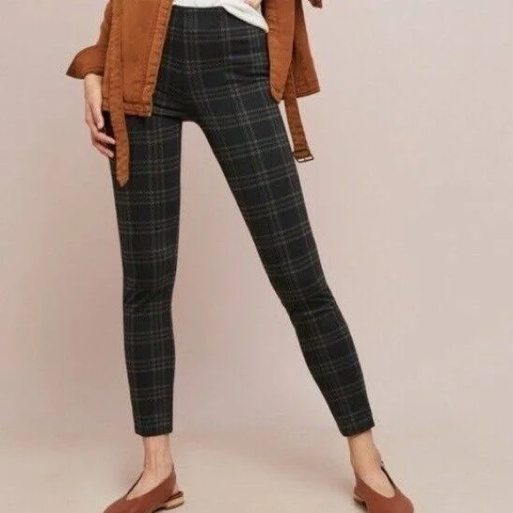 50%OFF BUNDLES! Sanctuary plaid pants trousers pull-on high rise elastic waist - Picture 5 of 8